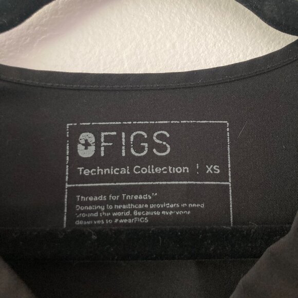 FIGS Catarina One Pocket Scrub Top Black V-Neck Classic Fit FW1000 Size XS - Picture 5 of 7